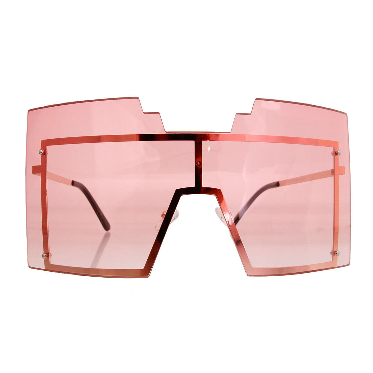 Pink Geometric Shield Sunglasses|One size - Premium Wholesale Fashion Accessories from Pinktown - Just $11! Shop now at chiquestyles