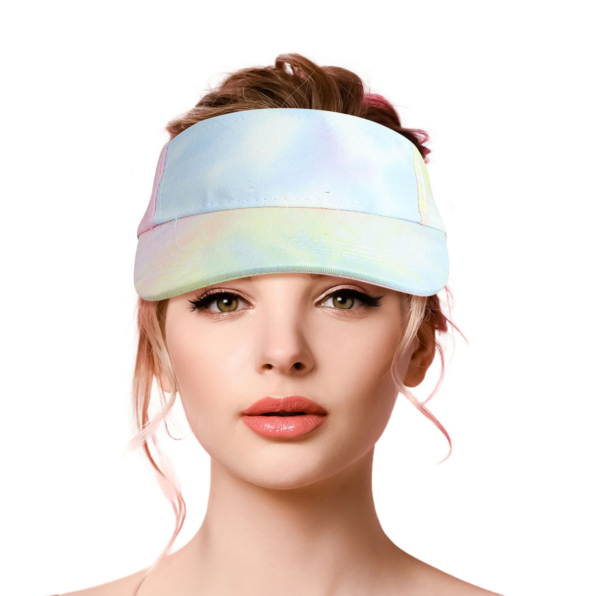 Rainbow Tie Dye Visor Hat|One size - Premium Wholesale Fashion Accessories from Pinktown - Just $10! Shop now at chiquestyles
