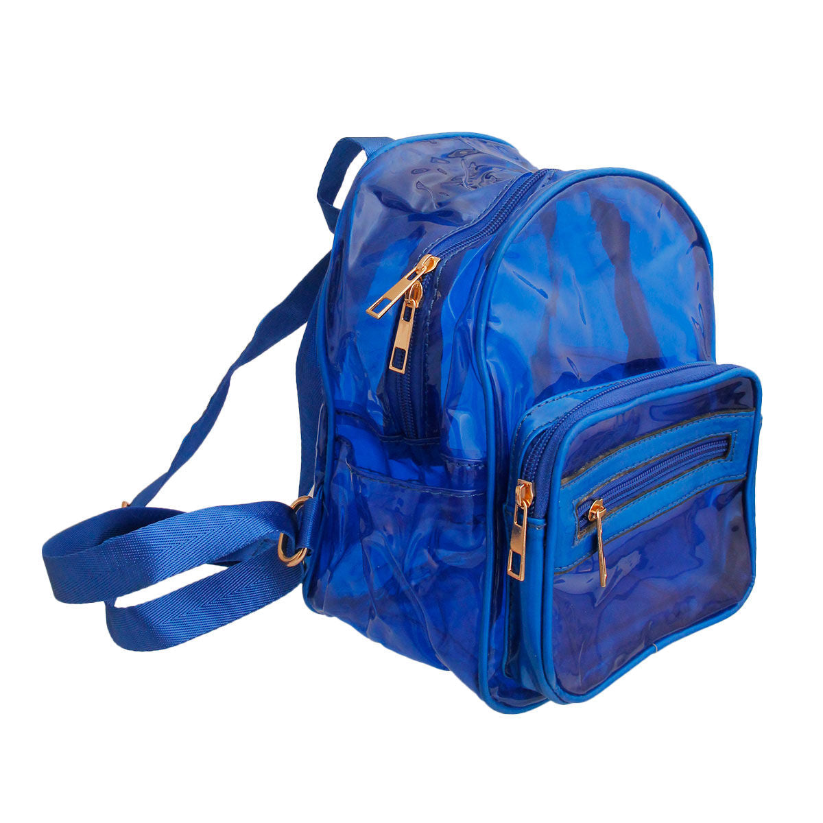 Blue Transparent Backpack - Premium Wholesale Fashion Accessories from Pinktown - Just $26! Shop now at chiquestyles