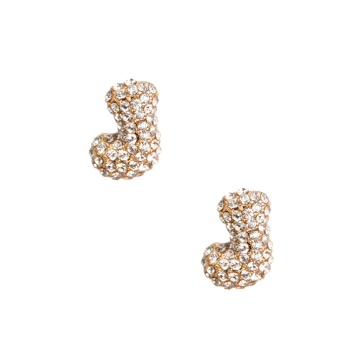 J  Initial Rhinestone Studs|.85 inches - Premium Wholesale Jewelry from Pinktown - Just $11! Shop now at chiquestyles