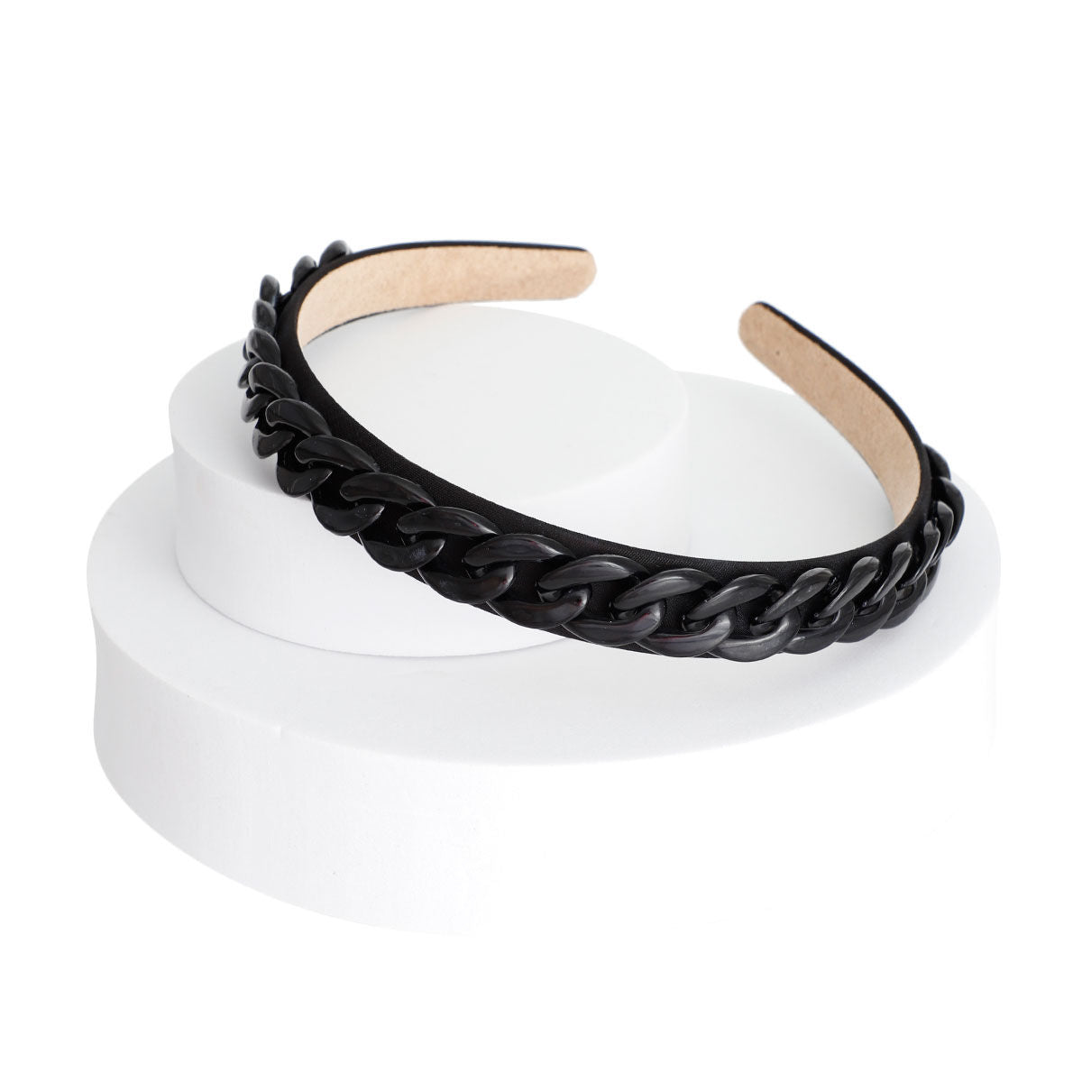 Black Chain Link Thin Headband|Adjustable - Premium Wholesale Fashion Accessories from Pinktown - Just $11! Shop now at chiquestyles