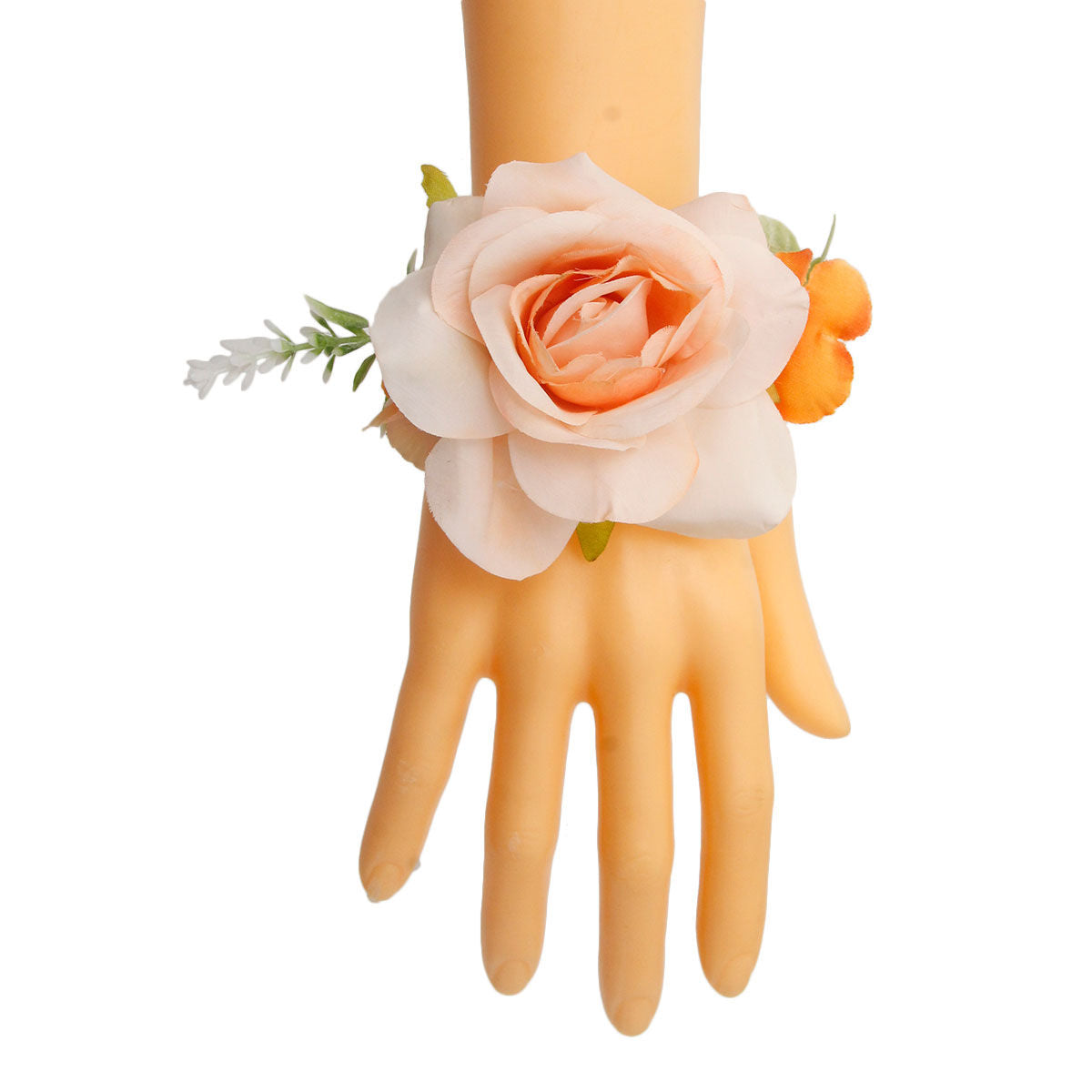Orange Fabric Flower Bracelet|Adjustable - Premium Wholesale Jewelry from Pinktown - Just $7! Shop now at chiquestyles