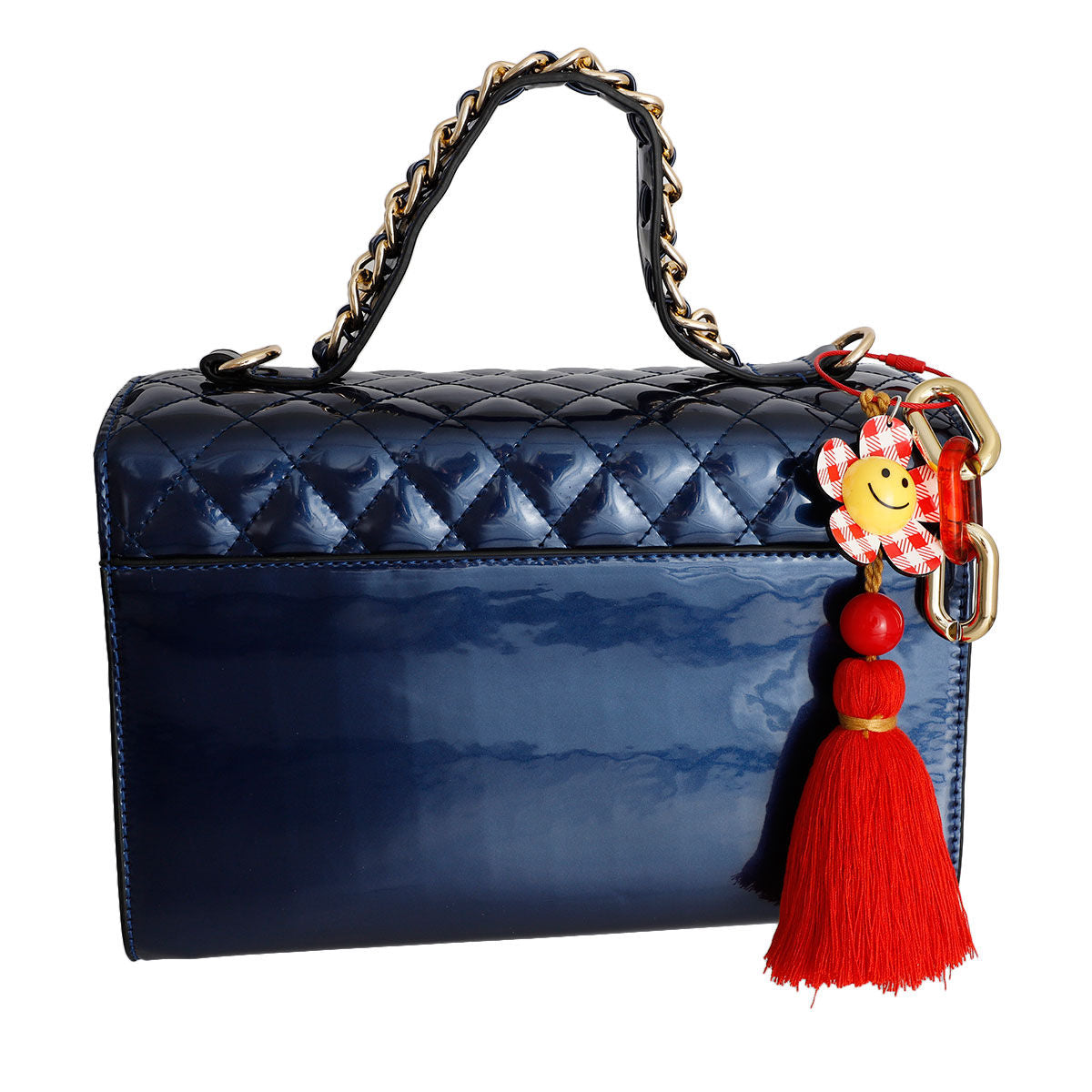 Red Gingham Flower Keychain Bag Charm|8 x 2 inches - Premium Wholesale Fashion Accessories from Pinktown - Just $12! Shop now at chiquestyles