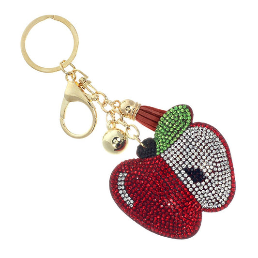 Apple Keychain Bag Charm - Premium Wholesale Fashion Accessories from Pinktown - Just $7! Shop now at chiquestyles