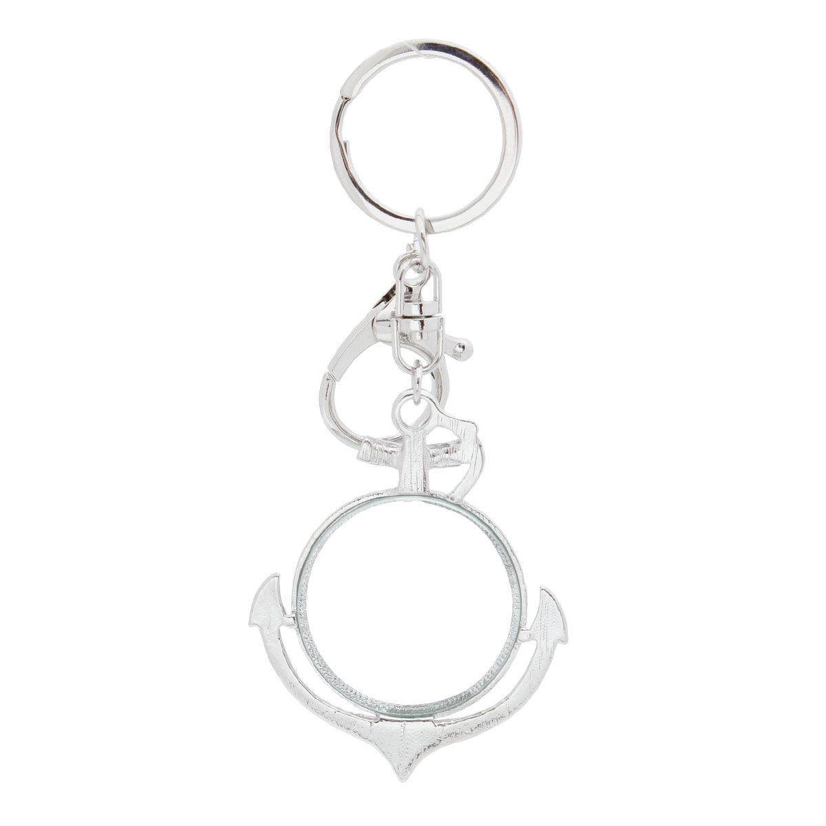Silver Anchor Magnifying Glass Keychain|5 x 2 inches - Premium Wholesale Fashion Accessories from Pinktown - Just $8! Shop now at chiquestyles