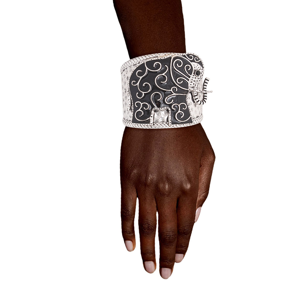 Full Black Delta Sorority Elephant Cuff|Adjustable - Premium Wholesale Jewelry from Pinktown - Just $14! Shop now at chiquestyles