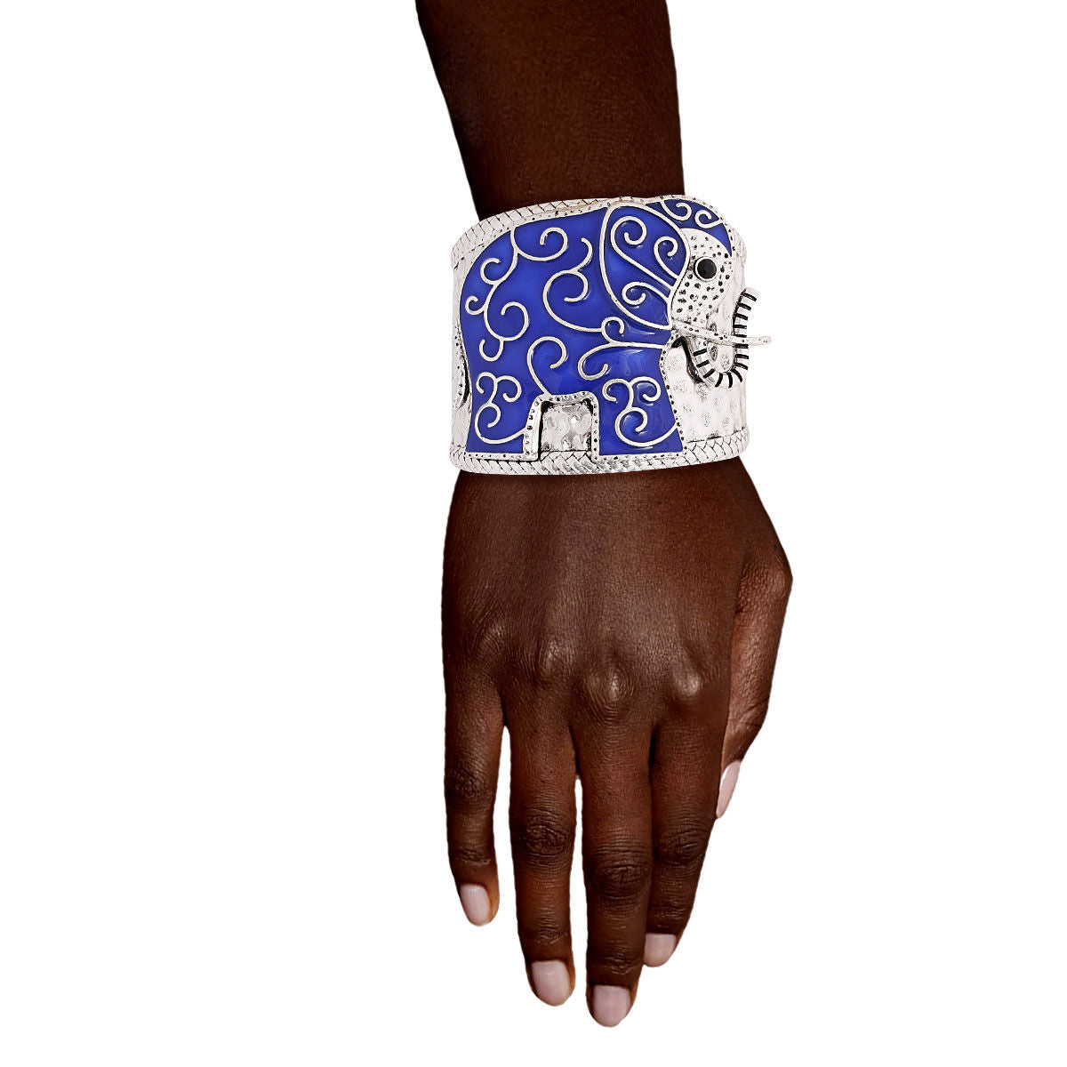 Full Blue Elephant Cuff|Adjustable - Premium Wholesale Jewelry from Pinktown - Just $14! Shop now at chiquestyles