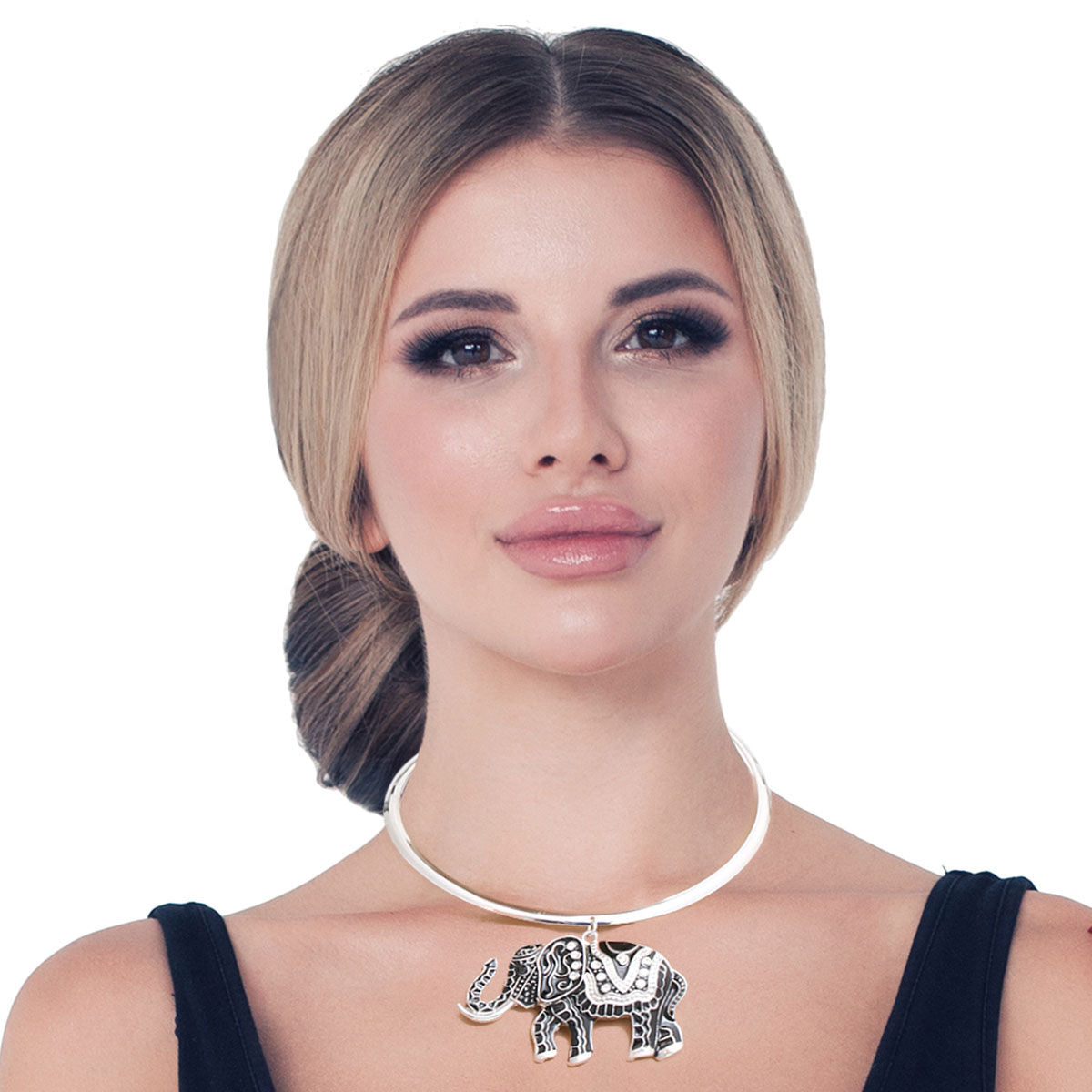 Black Tribal Elephant Choker Set - Premium Wholesale Jewelry from Pinktown - Just $17! Shop now at chiquestyles
