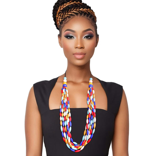 Long Multi Color Toggle Necklace|32 inches - Premium Wholesale Jewelry from Pinktown - Just $13! Shop now at chiquestyles