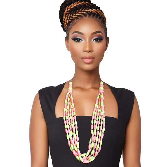 Long Pink Green Toggle Necklace|32 inches - Premium Wholesale Jewelry from Pinktown - Just $14! Shop now at chiquestyles