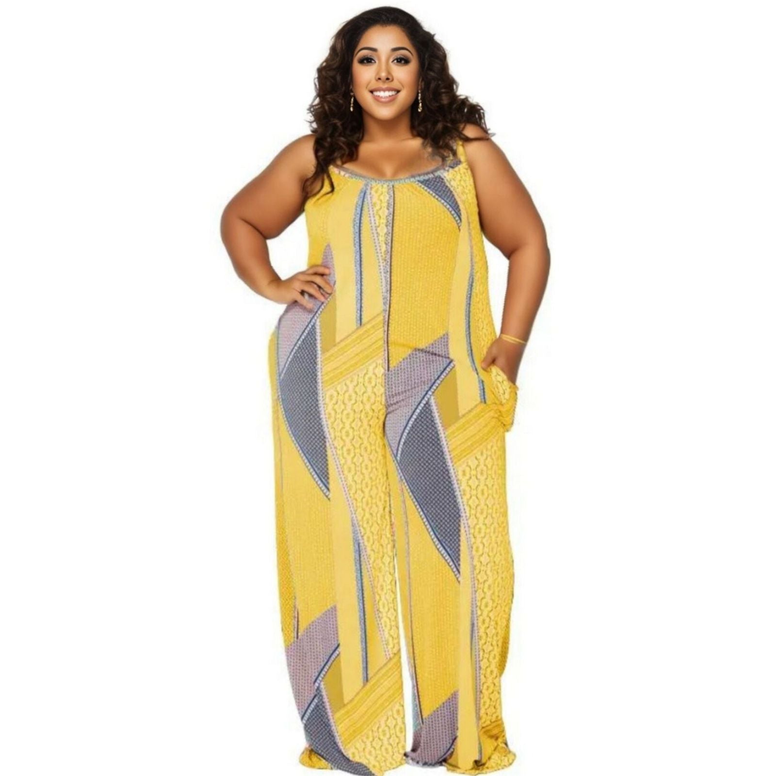 1XL Yellow Geometric Jumper|1XL - Premium Wholesale Boutique Clothing from Pinktown - Just $41! Shop now at chiquestyles