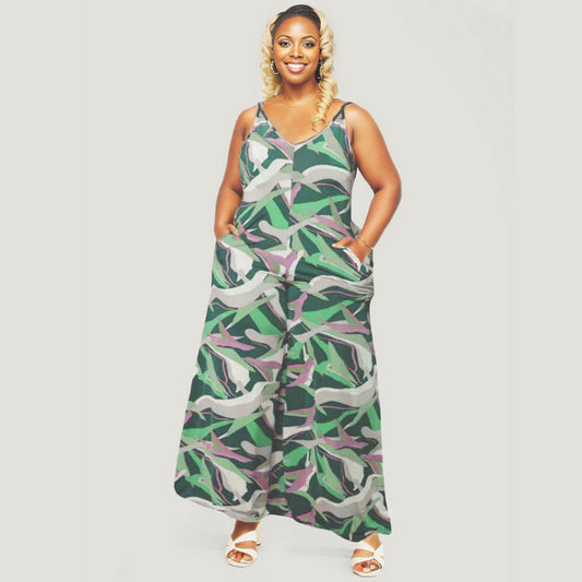 1XL Green Cami Romper|1XL - Premium Wholesale Boutique Clothing from Pinktown - Just $41! Shop now at chiquestyles