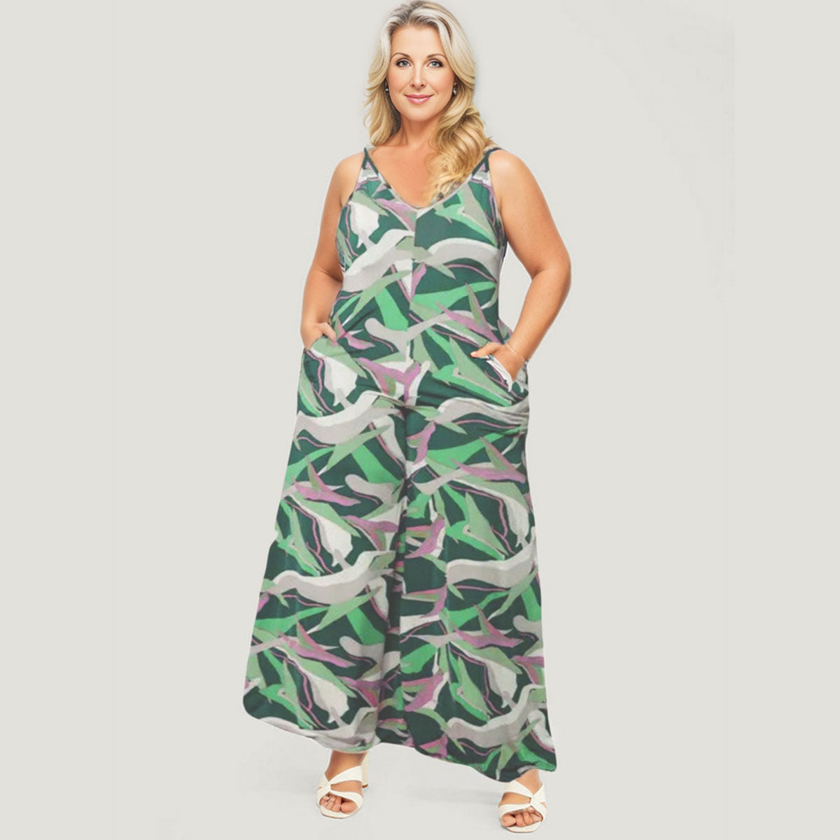 5XL Green Cami Romper|5XL - Premium Wholesale Boutique Clothing from Pinktown - Just $41! Shop now at chiquestyles