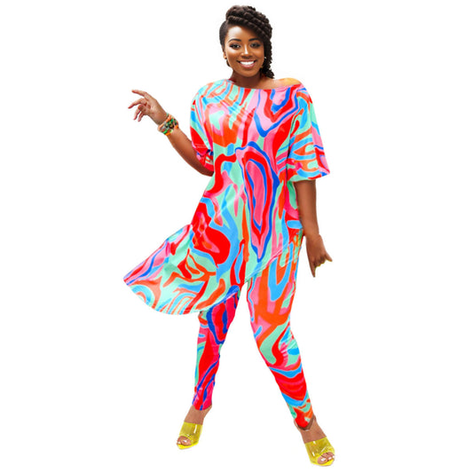 2XL Rainbow Asymmetric Set|2XL - Premium Wholesale Boutique Clothing from Pinktown - Just $45! Shop now at chiquestyles