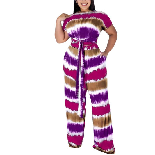 2XL Purple Tie Dye Outfit Set|2XL - Premium Wholesale Boutique Clothing from Pinktown - Just $42! Shop now at chiquestyles
