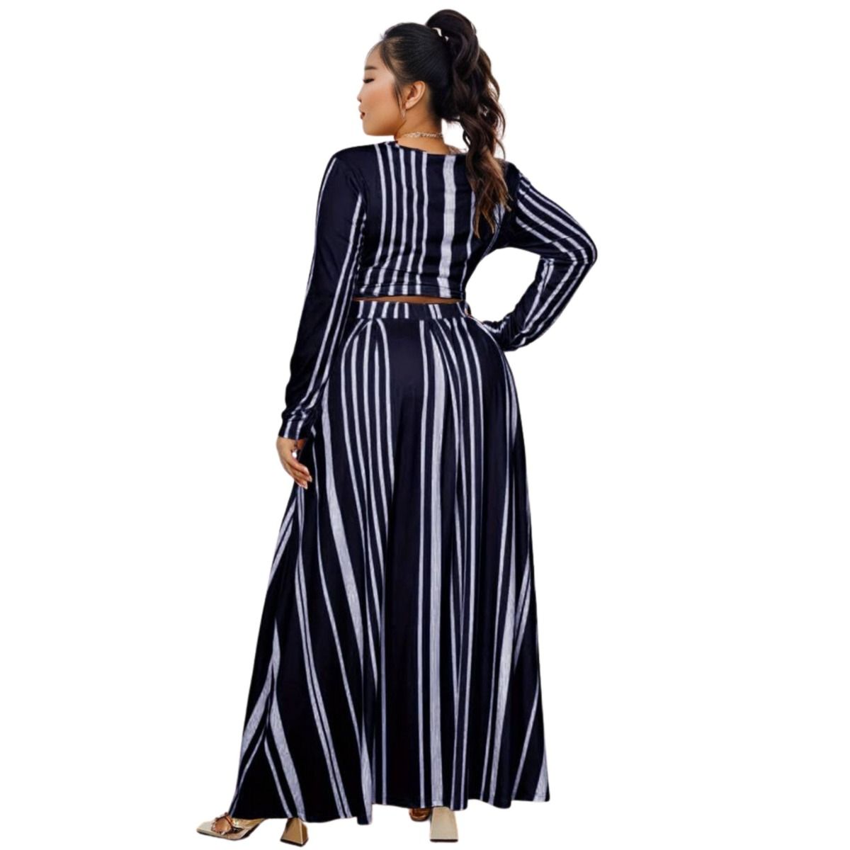 2XL Navy Stripe Outfit Set|2XL - Premium Wholesale Boutique Clothing from Pinktown - Just $50! Shop now at chiquestyles