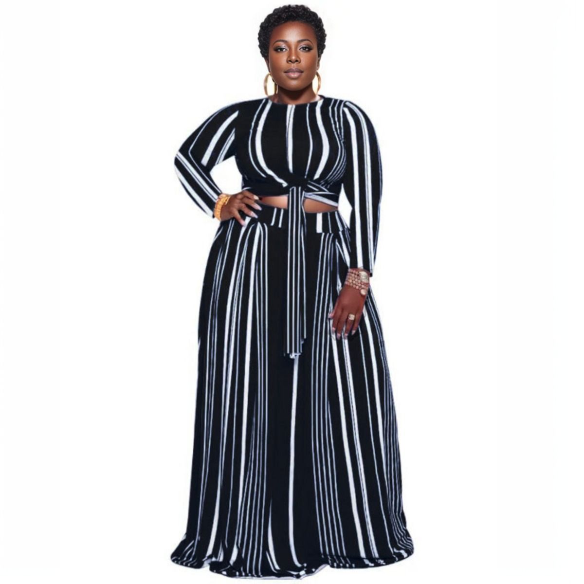 3XL Navy Stripe Outfit Set|3XL - Premium Wholesale Boutique Clothing from Pinktown - Just $50! Shop now at chiquestyles