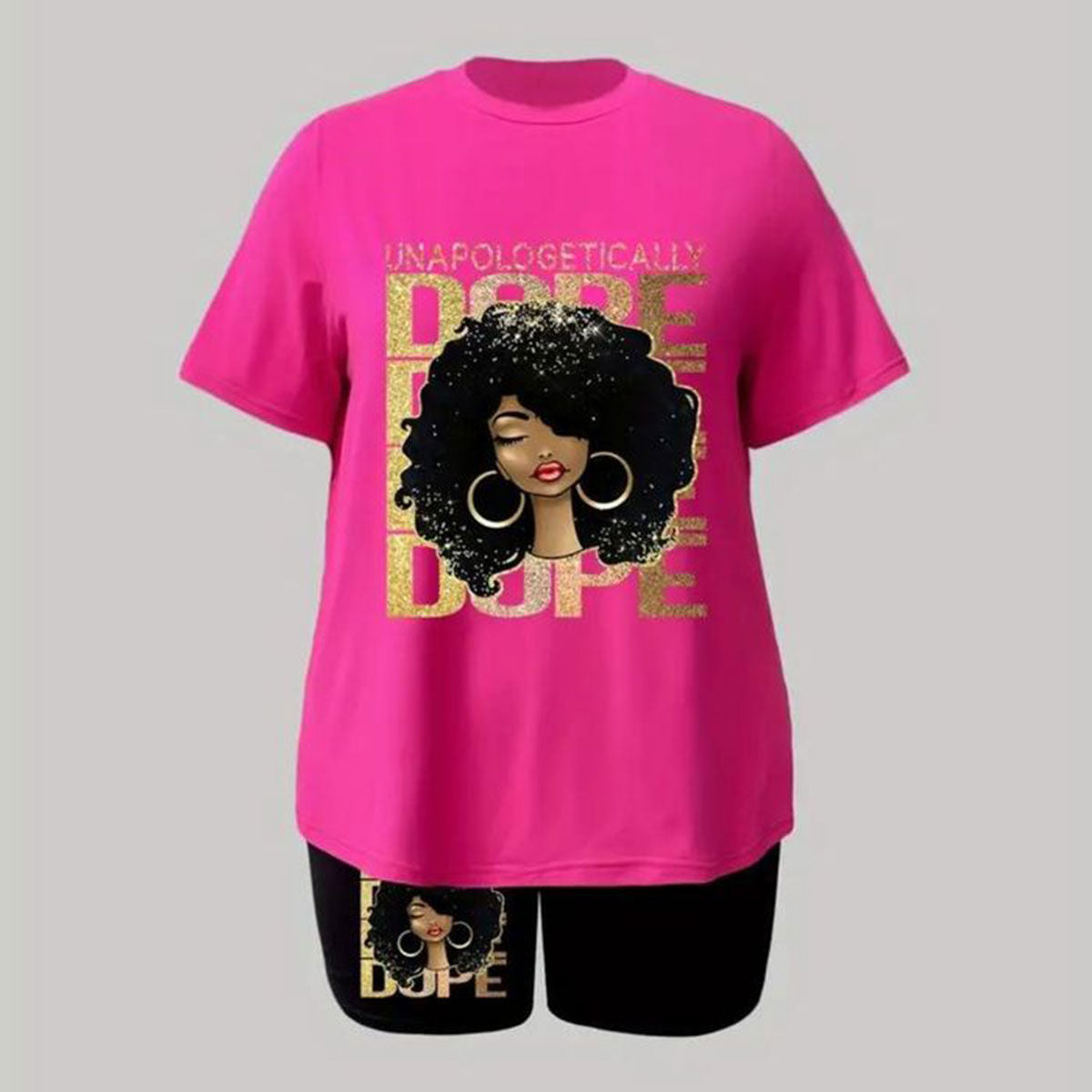 1XL Pink Afro DOPE Set|1XL - Premium Wholesale Boutique Clothing from Pinktown - Just $34! Shop now at chiquestyles