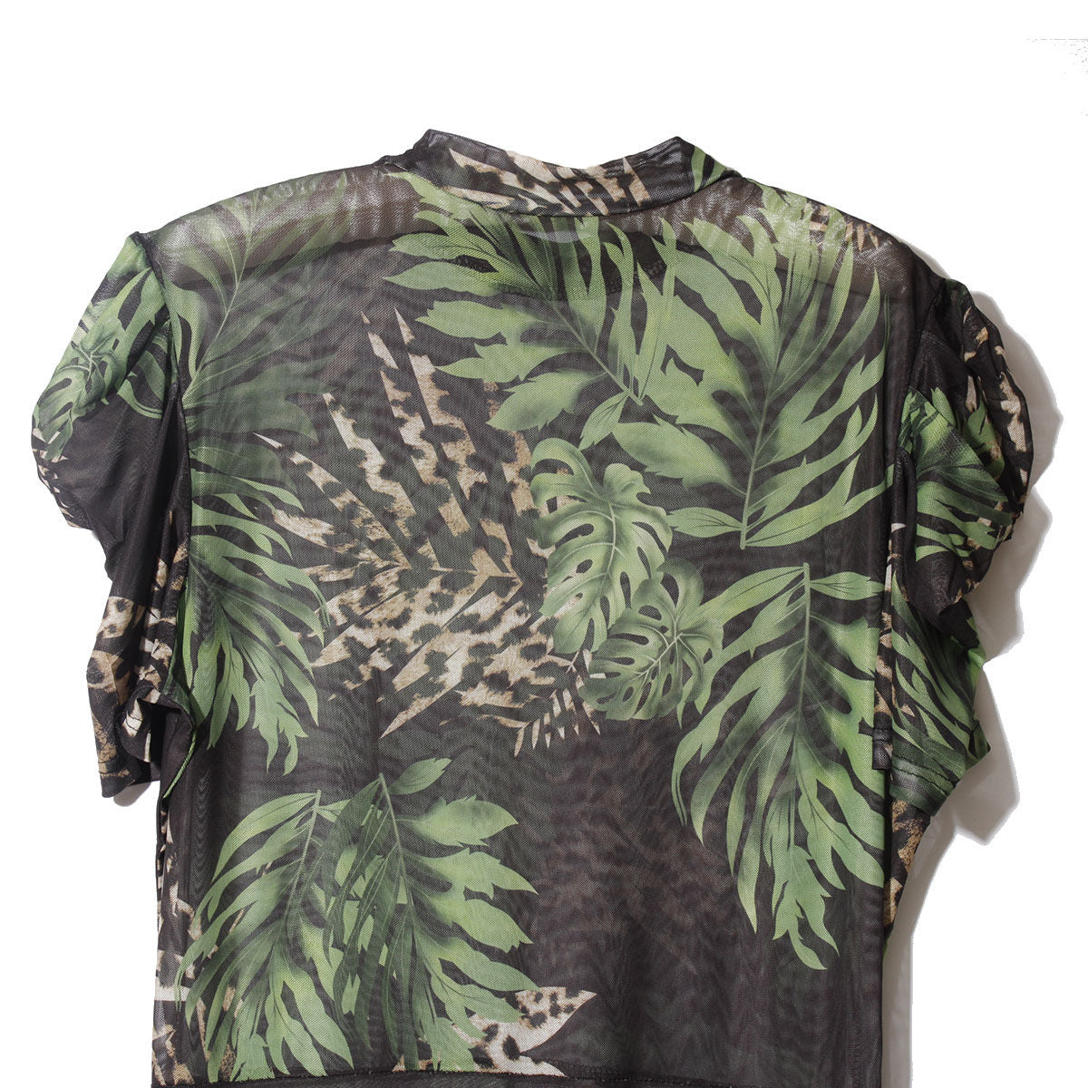 1XL Mesh High-Low Leaf Top|1XL - Premium Wholesale Boutique Clothing from Pinktown - Just $49! Shop now at chiquestyles