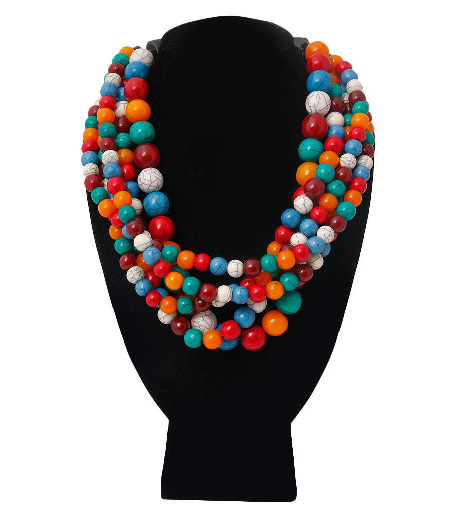 Cracked Multi Color Buffalo Horn Necklace|16 inches - Premium Wholesale Jewelry from Pinktown - Just $34! Shop now at chiquestyles