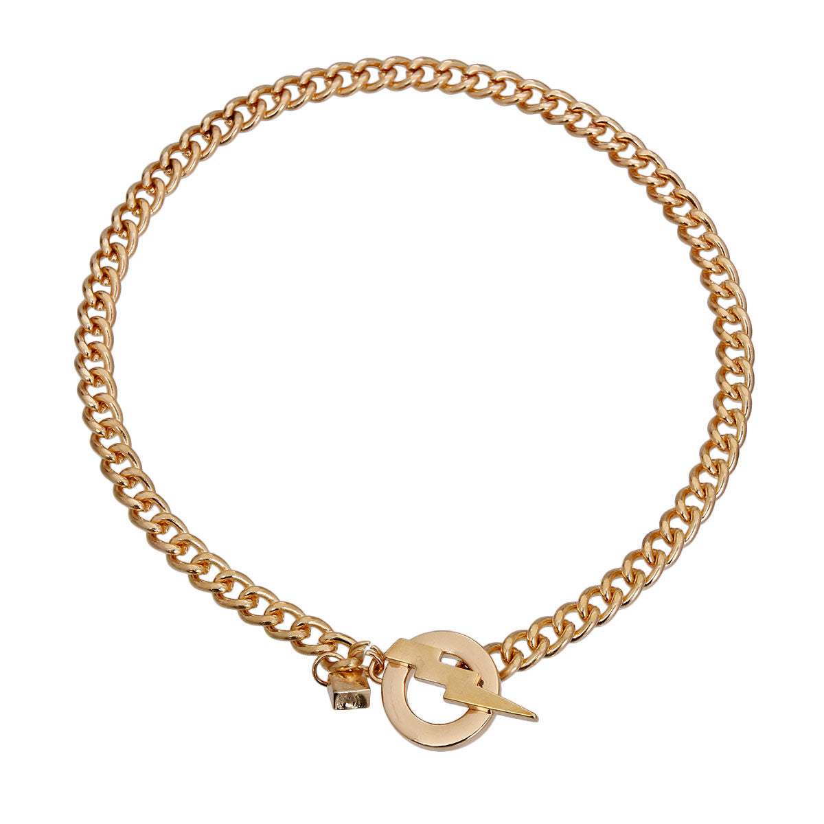 Gold Lightening Bolt Necklace|18 inches - Premium Wholesale Jewelry from Pinktown - Just $8! Shop now at chiquestyles