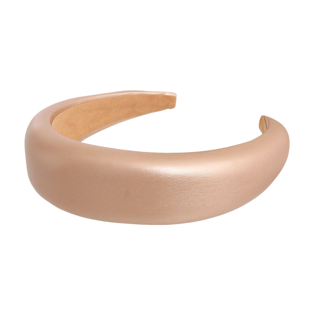 Gold Leather Puffy Headband|Adjustable - Premium Wholesale Fashion Accessories from Pinktown - Just $11! Shop now at chiquestyles