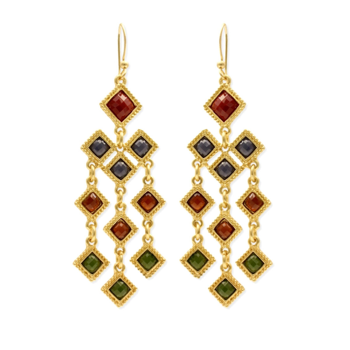 Gold Diamond Resin Earrings|2.5 inches - Premium Wholesale Jewelry from Pinktown - Just $6! Shop now at chiquestyles