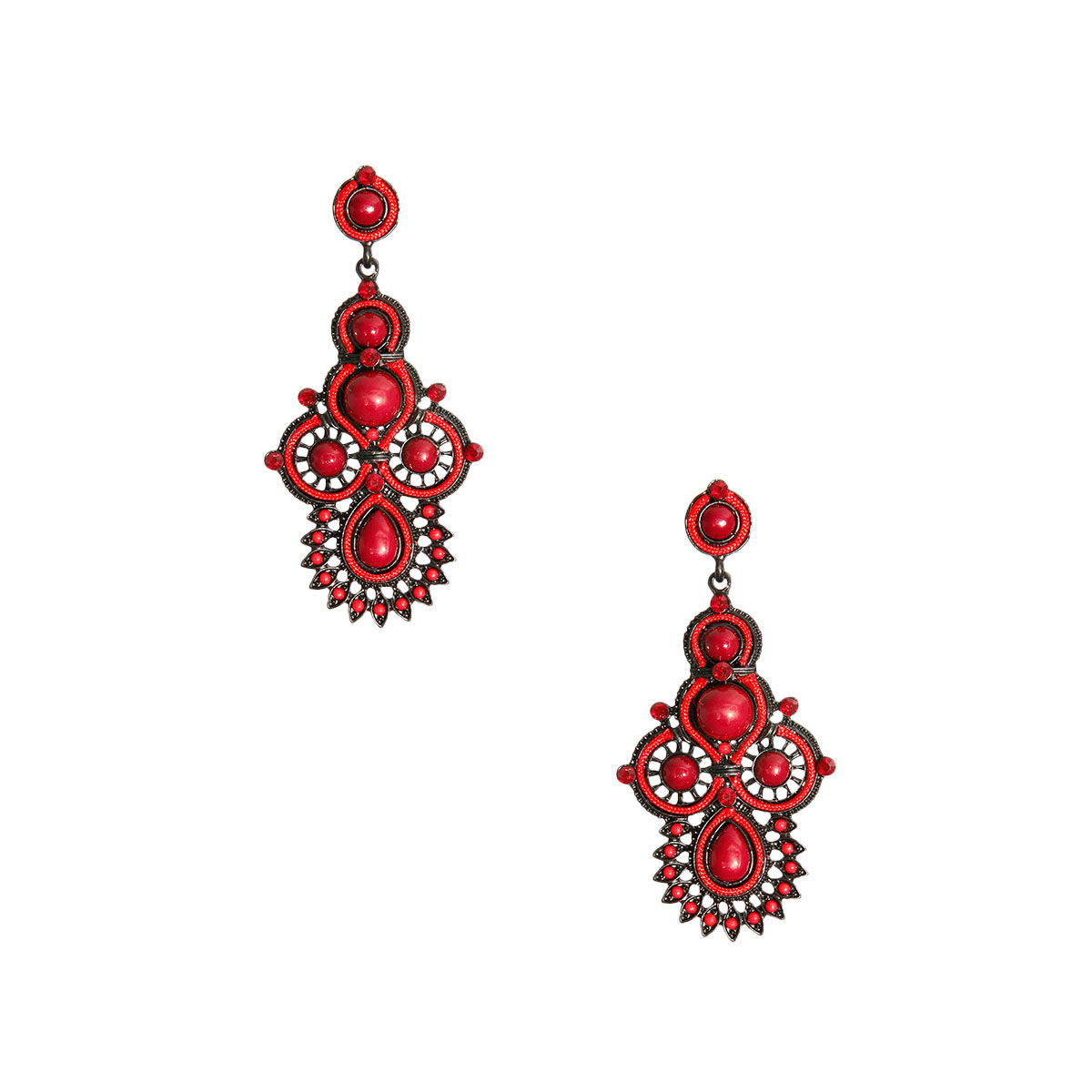 Black and Wine Soutache Earrings|3.25 inches - Premium Wholesale Jewelry from Pinktown - Just $10! Shop now at chiquestyles