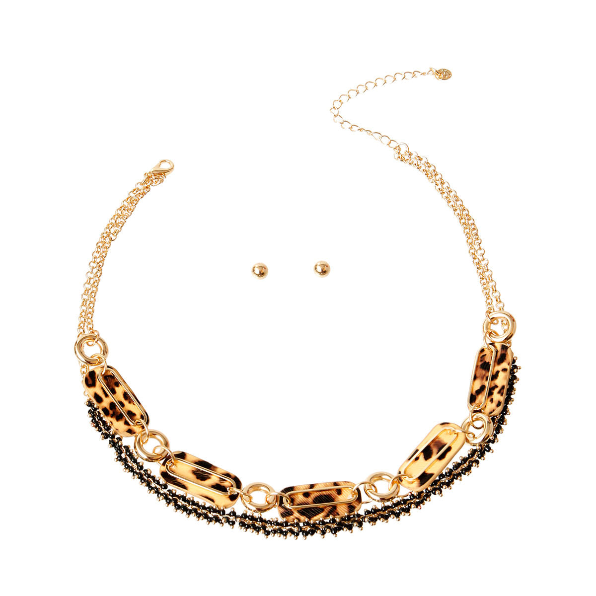 Gold Leopard Link Set|16 inches - Premium Wholesale Jewelry from Pinktown - Just $21! Shop now at chiquestyles
