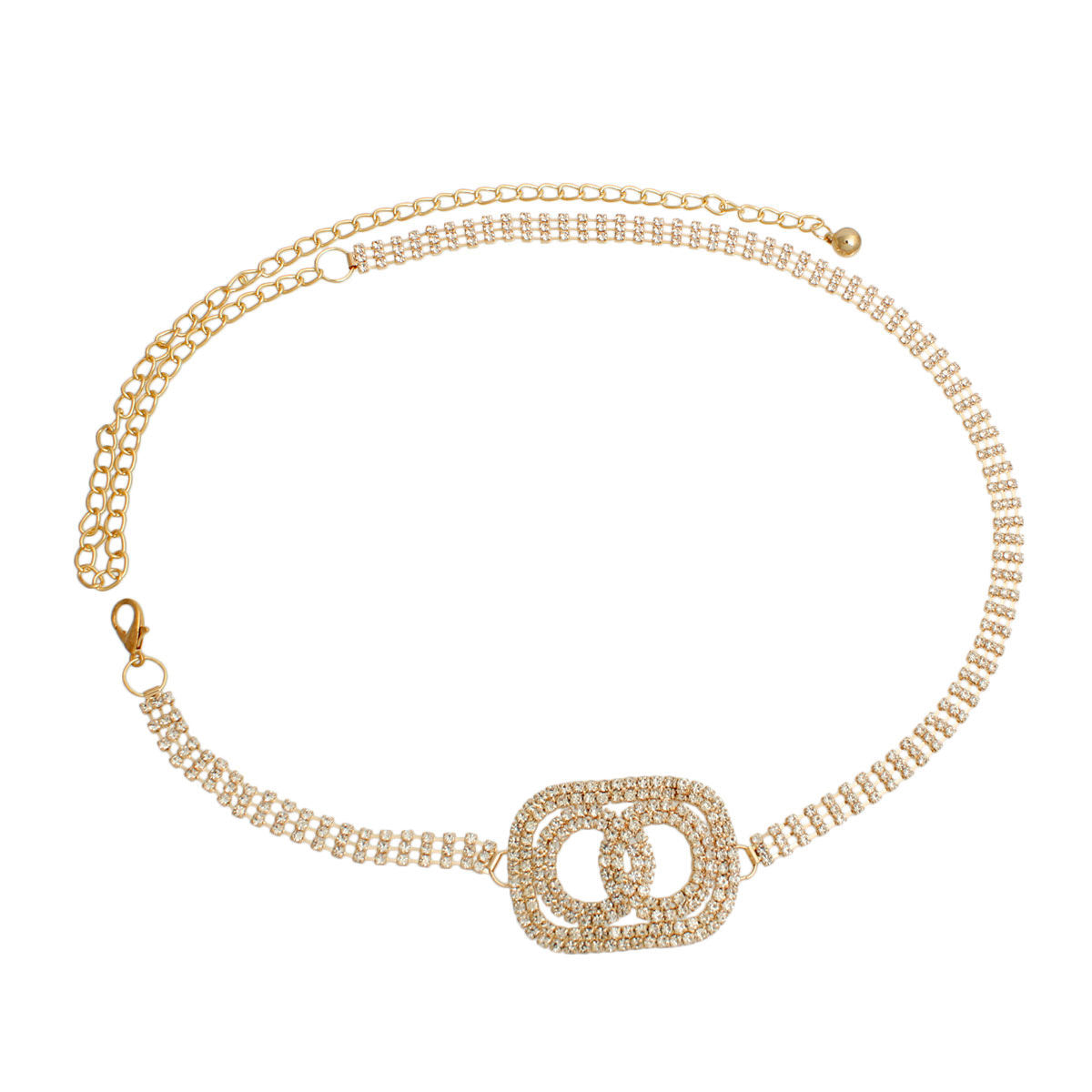 Gold Embellished Infinity Link Chain Belt - Premium Wholesale Fashion Accessories from Pinktown - Just $17! Shop now at chiquestyles