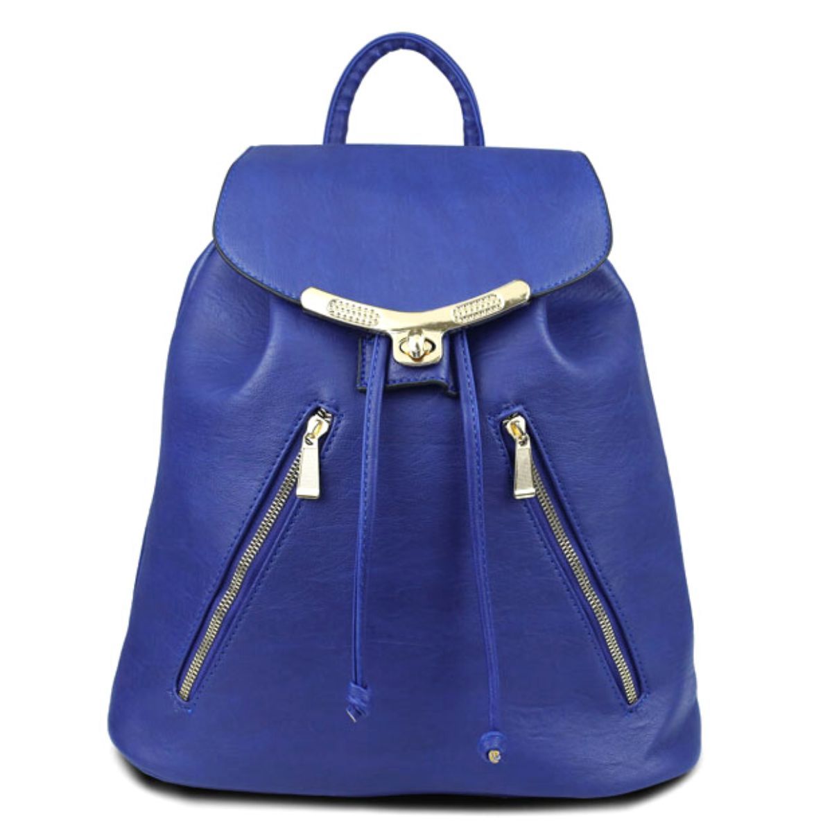 Blue Zipper Pocket Backpack|15.5 x 13 x 7 inches - Premium Wholesale Fashion Accessories from Pinktown - Just $34! Shop now at chiquestyles