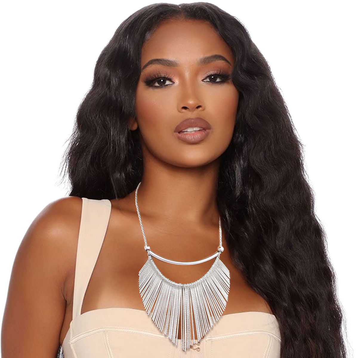 Bar Metal Necklace Set|18 inches - Premium Wholesale Jewelry from Pinktown - Just $12! Shop now at chiquestyles