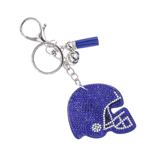Blue Football Helmet Keychain Bag Charm - Premium Wholesale Fashion Accessories from Pinktown - Just $7! Shop now at chiquestyles