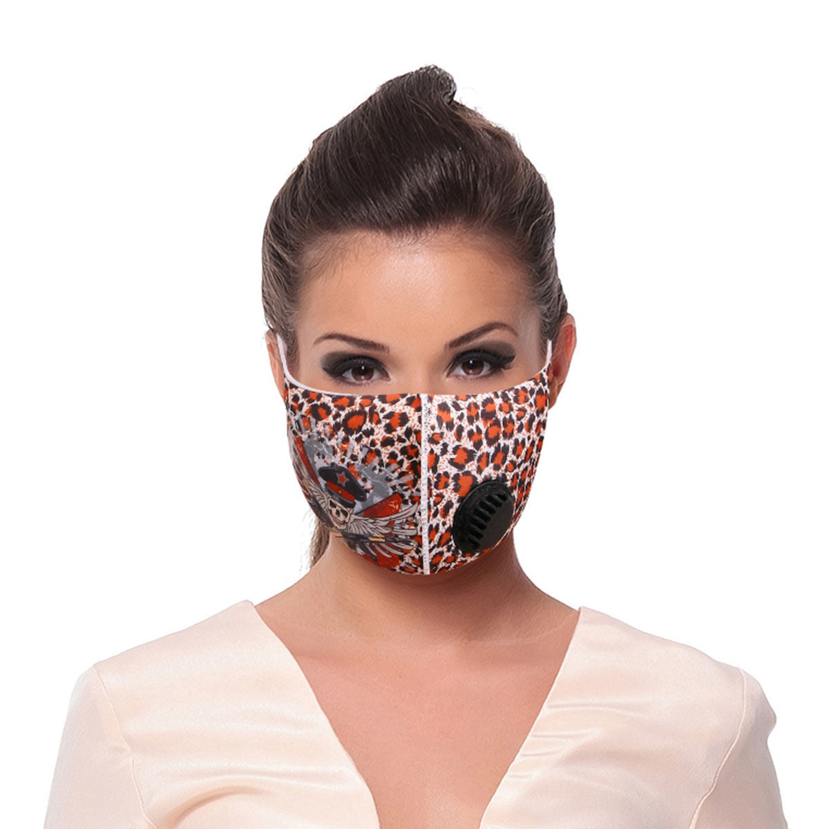 Skull Leopard Print Filter Mask|Stretch to Fit - Premium Wholesale Fashion Accessories from Pinktown - Just $5! Shop now at chiquestyles