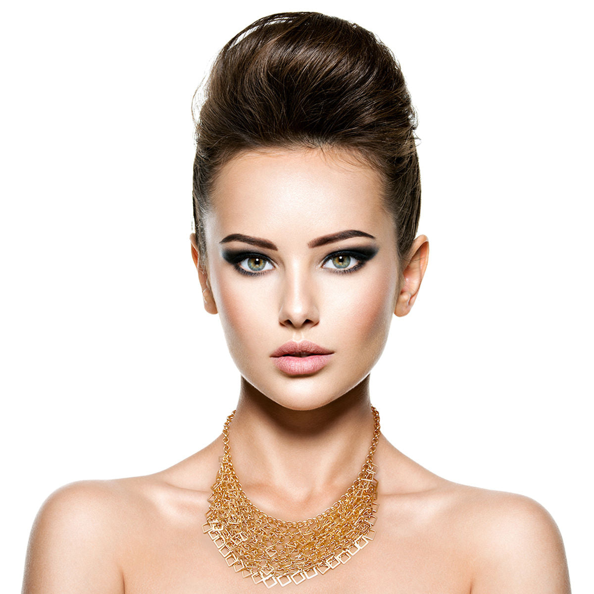 Metal Square Drop Necklace Set|18 inches - Premium Wholesale Jewelry from Pinktown - Just $14! Shop now at chiquestyles
