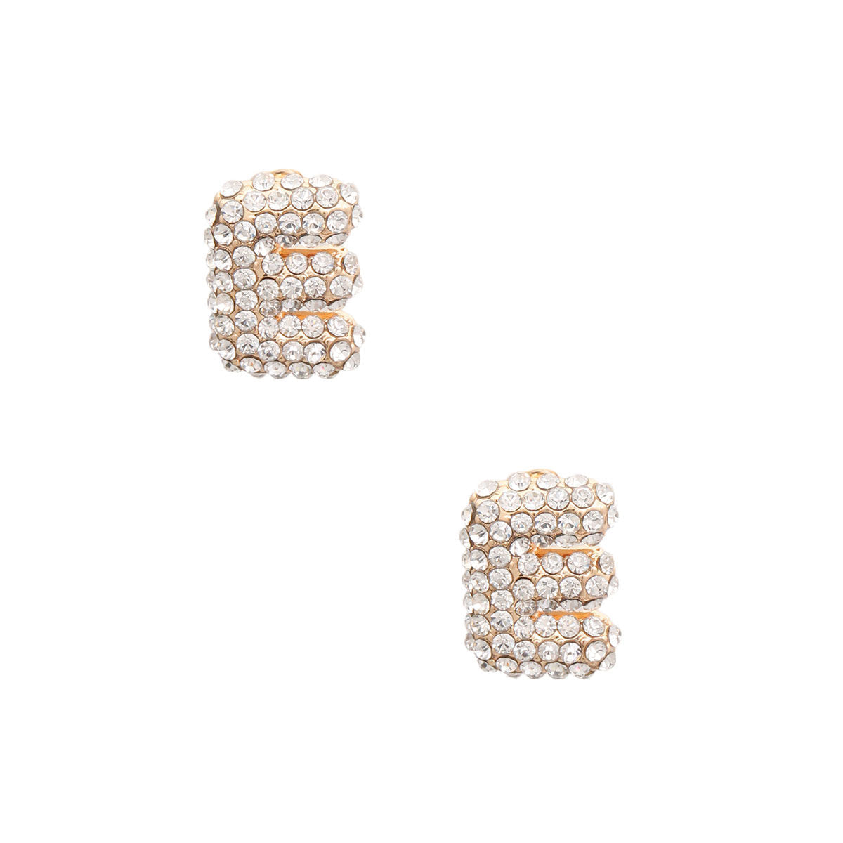 E Initial Rhinestone Studs|.85 inches - Premium Wholesale Jewelry from Pinktown - Just $11! Shop now at chiquestyles