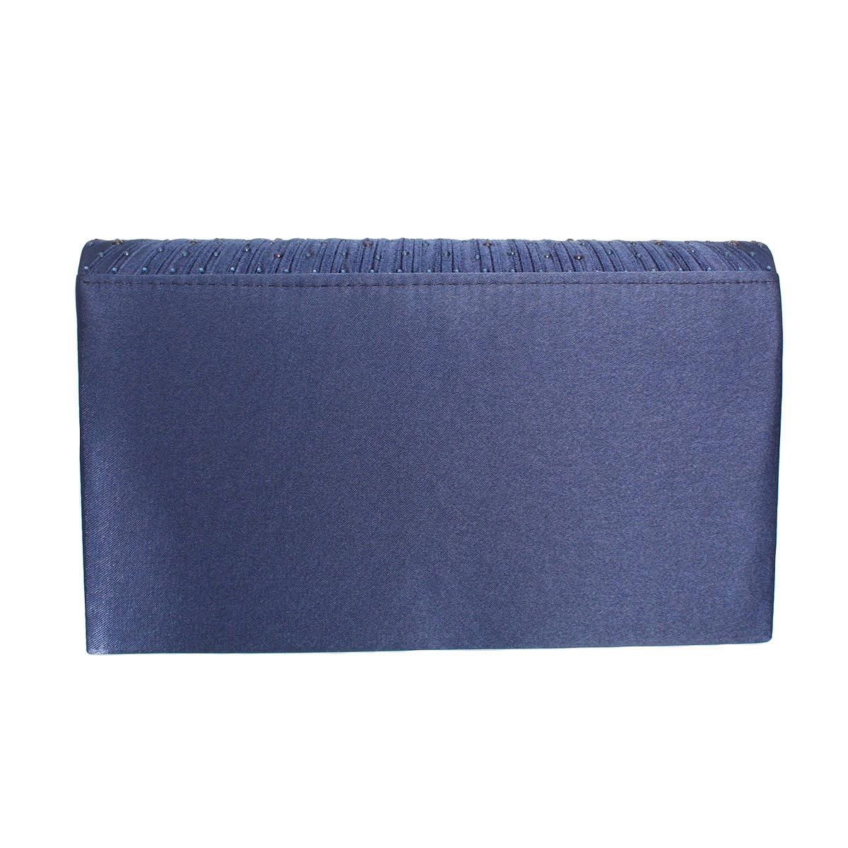 Clutch Navy Ruched Bag for Women|5 x 8.5 x 2 inches - Premium Wholesale Fashion Accessories from Pinktown - Just $31! Shop now at chiquestyles