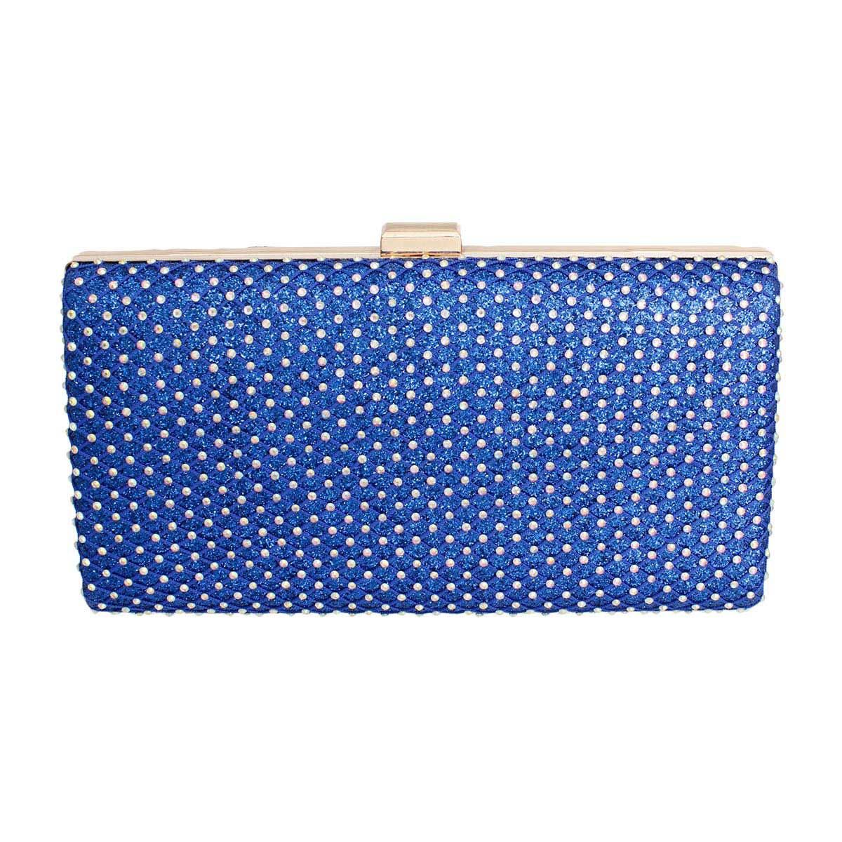 Clutch Hard Case Royal Blue Bag for Women|5 x 8.75 x 1.5 inches - Premium Wholesale Fashion Accessories from Pinktown - Just $42! Shop now at chiquestyles