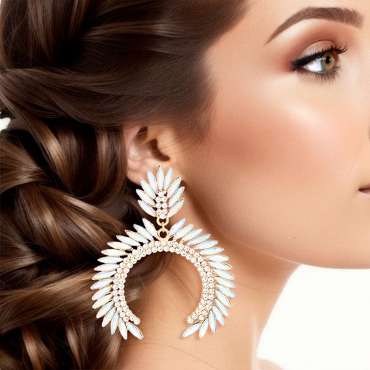 Drop Large AURBO Arch Statement Earrings for Women - Premium Wholesale Jewelry from Pinktown - Just $17! Shop now at chiquestyles