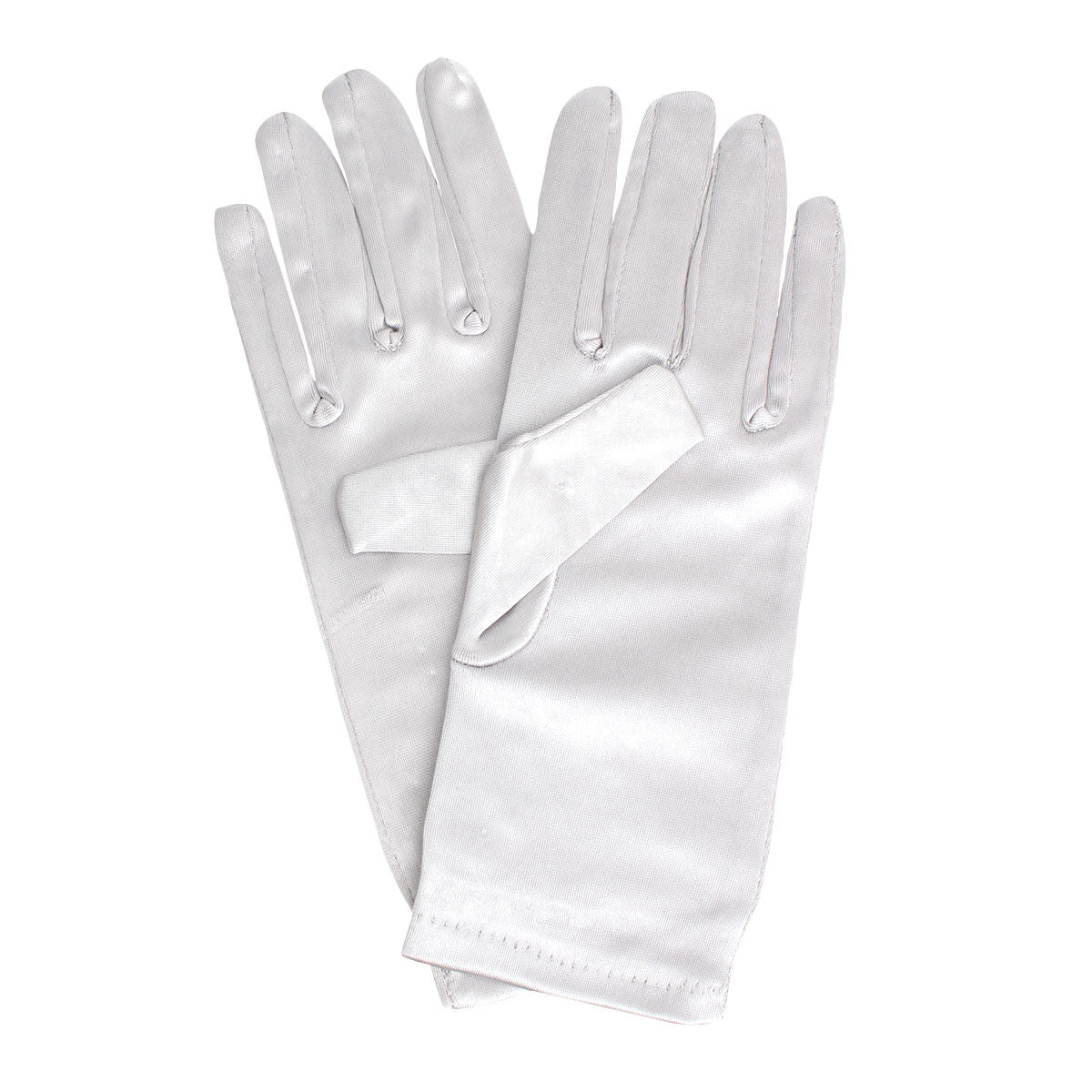 Gloves Silver Rhinestone Satin Bridal for Women - Premium Wholesale Fashion Accessories from Pinktown - Just $8! Shop now at chiquestyles
