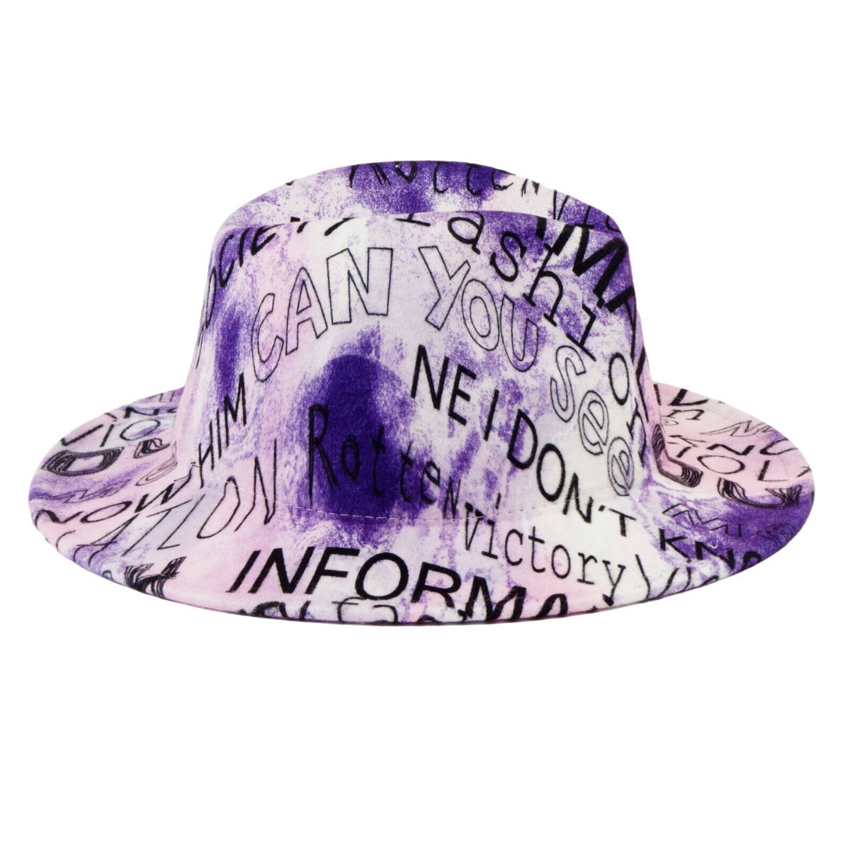 Purple Graffiti Tie Dye Fedora|One Size - Premium Wholesale Fashion Accessories from Pinktown - Just $22! Shop now at chiquestyles