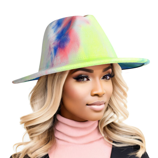 Tie Dye Rainbow Fedora|One Size - Premium Wholesale Fashion Accessories from Pinktown - Just $22! Shop now at chiquestyles