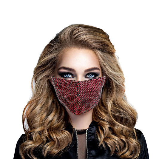 Red Sequin Disco Mask|Stretch to Fit - Premium Wholesale Fashion Accessories from Pinktown - Just $9! Shop now at chiquestyles