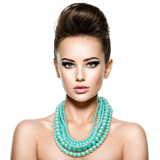 Mint Pearl Necklace Set|18 inches - Premium Wholesale Jewelry from Pinktown - Just $18! Shop now at chiquestyles