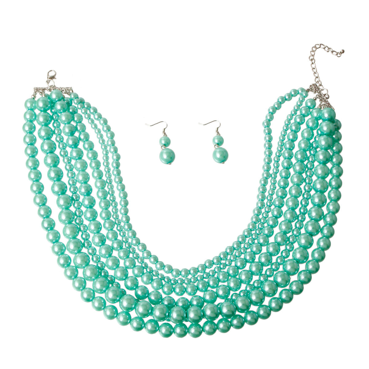 Mint Pearl Necklace Set|18 inches - Premium Wholesale Jewelry from Pinktown - Just $18! Shop now at chiquestyles