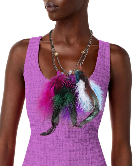 1pc Assorted Color Feather Necklace - Premium Wholesale Jewelry from Pinktown - Just $10! Shop now at chiquestyles