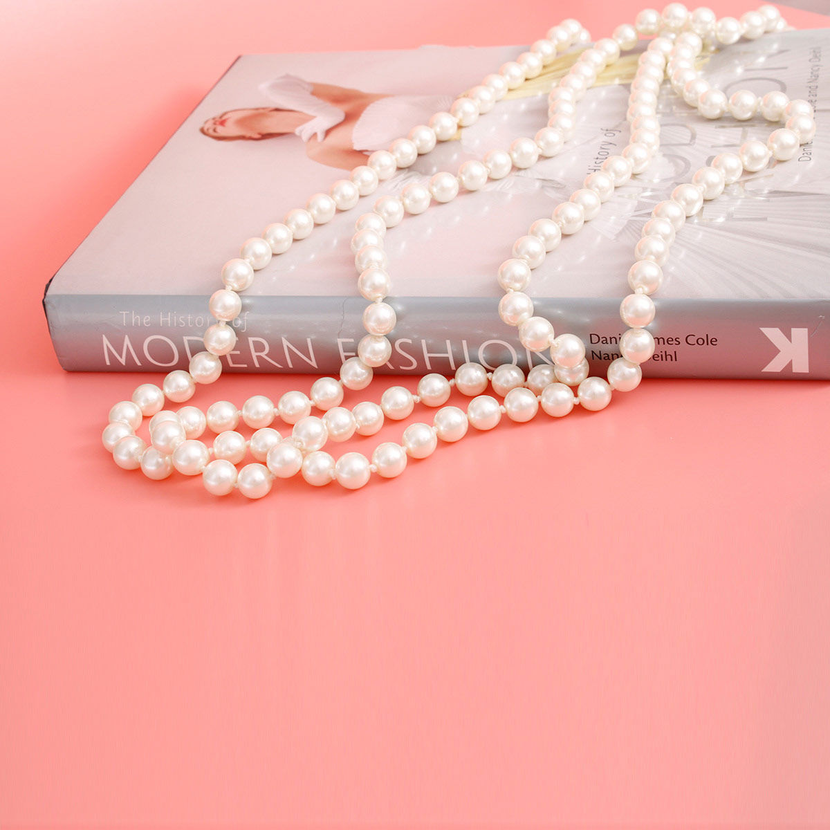 Necklace Cream Glass Endless Pearls for Women|96 inches - Premium Jewelry from Pinktown - Just $24! Shop now at chiquestyles