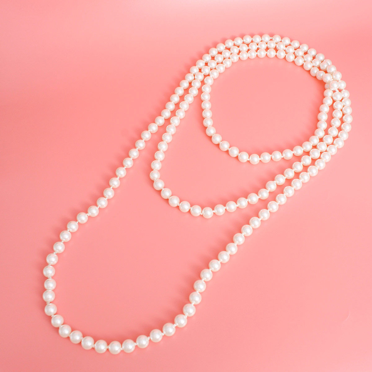 Necklace Cream Glass Endless Pearls for Women|96 inches - Premium Jewelry from Pinktown - Just $24! Shop now at chiquestyles