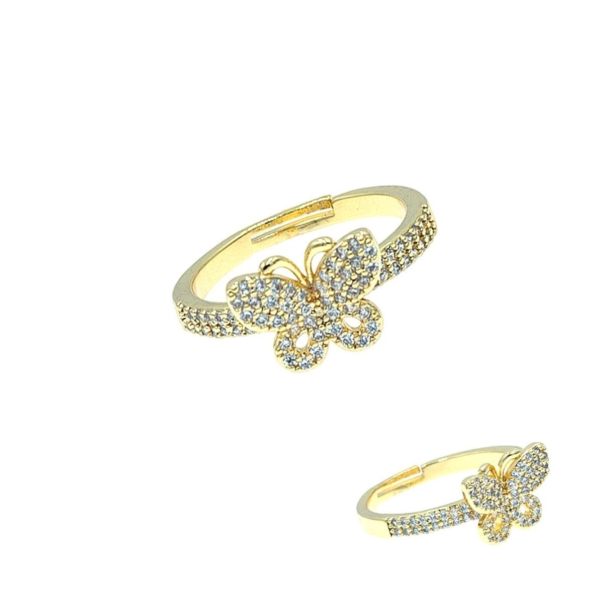 14K Gold Plated Butterfly Ring - Premium Wholesale Jewelry from Pinktown - Just $10! Shop now at chiquestyles