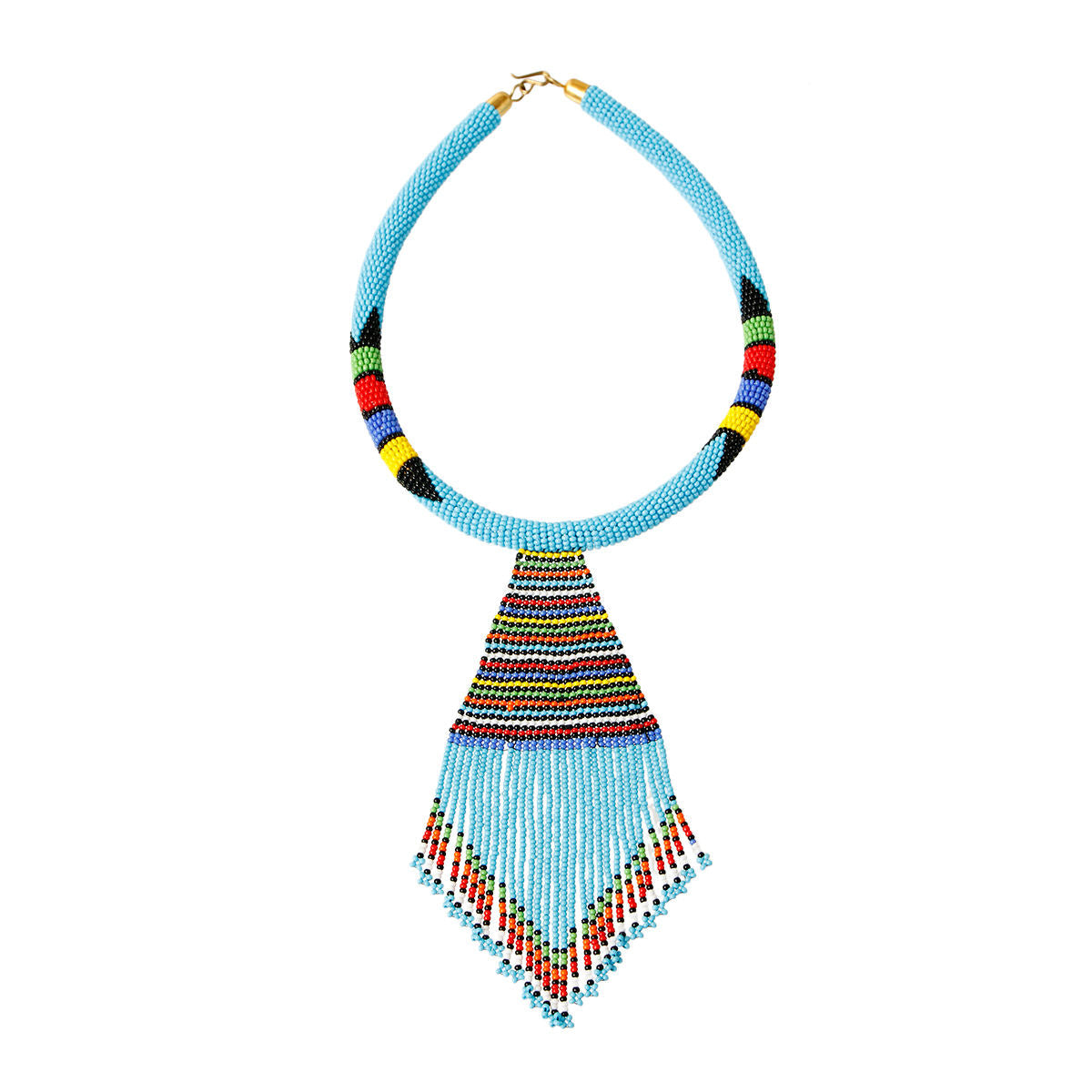 Blue Bead Tassel Necklace|20 inches - Premium Wholesale Jewelry from Pinktown - Just $30! Shop now at chiquestyles